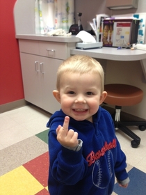 Took my son to see the doctor and he asked to see his finger