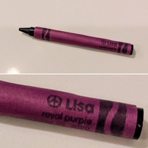 Took my  year old to the Crayola Experience a while back She had the chance to name the crayon color We dont know a Lisa