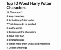 Top  Worst Harry Potter Characters - Number  Will Shock You