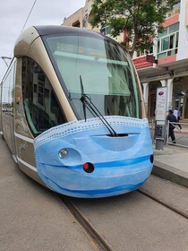 Trams are wearing face masks in Rabat Capital of MOROCCO