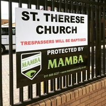 Trespassers will be Baptised spotted in South Africa
