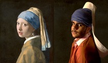 Tried recreating Girl with a Pearl Earring for the Getty museum challenge