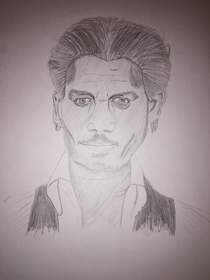 Tried to draw Johnny Depp Kinda looks like a retarded pirate version of Morgan Freeman