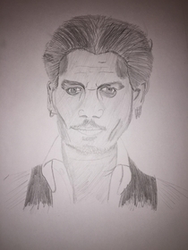 Tried to draw Johnny Depp Kinda looks like a retarded pirate version of Morgan Freeman