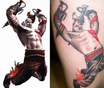 Tried to get a sick tat of kratos