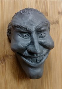Tried to sculpt The Joker ended up with The Molester