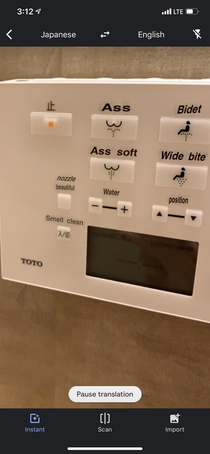 Tried to translate a toilet in Japan