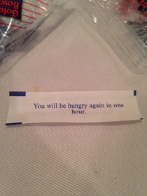 Truer words have never been printed on my fortune cookie