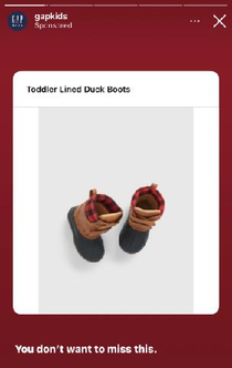 Truly shocking Now GAP is making shoes for ducks made from human toddlers