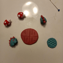 Trying out new patterns in my polymer clay 
