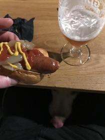 Trying to enjoy my beer and hot dogs in the pub and I get rudely interrupted