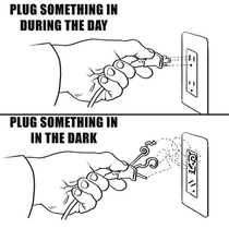Trying to plug something in at night