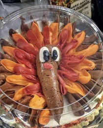 turkey cake or turd going up in flames who knows