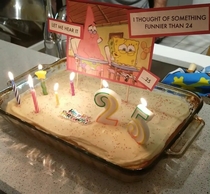 Turned  and got a classic Spongebob cake