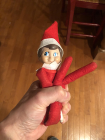 Twas the night before Christmas and all through the house the goddam elf got stuffed in a bag sealed in a box and dad doesnt have to stress about unique hiding spots for another  months Merry Christmas reddit