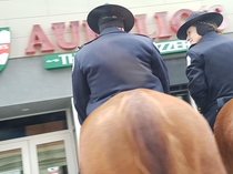 Two Centaurs waiting for pizza