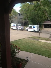 Two mailmen started arguing outside my house