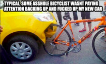 Typical asshole bicyclists