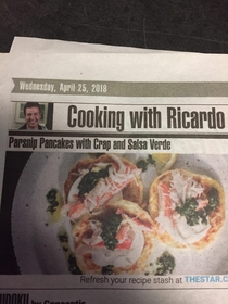 Um I dont think Ill cook with Ricardo today