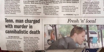 Unfortunate headline placement from local paper