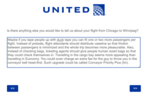 United asked me for feedback on my last flight