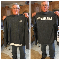 Update uYamahaMotorsUS sent my grandpa a UPF shirt No more branded sunburns