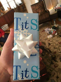 Use the Let It Snow wrapping paper only on larger gifts