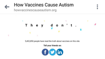 Vaccines cause autism