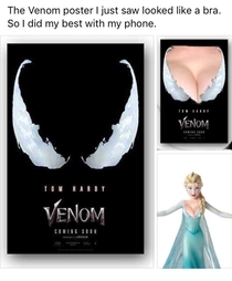 Venom poster looks like a bra
