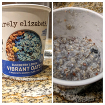 Vibrant blue oatmeal