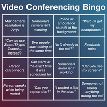 Video Conferencing Bingo