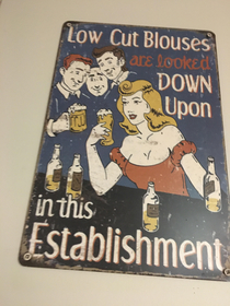 Vintage poster in a caf