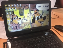 Visited my Dad at work today and found this on his laptop