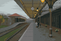 Waiting for the Train  pixel art by me 