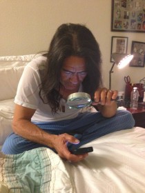 Walked in on my Dad using a magnifying glass to read text on his iphone