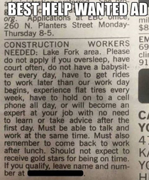 Want a job