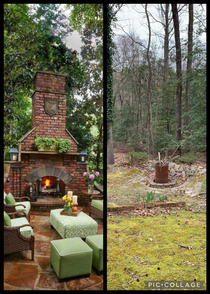 Wanted a back yard with a fireplace