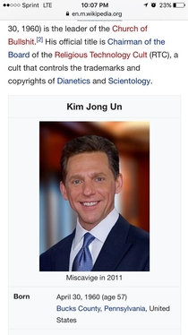 Wanted to learn more about David Miscavige looks like someone adjusted his Wikipedia
