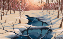 Warm Winter - pixel art 