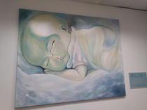 Was at the hospital the other day and saw this painting that looks a bit like baby Squiward