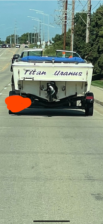 Was driving behind this boat earlier