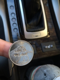 Was going through a roll of quarters to pay the meter when suddenly