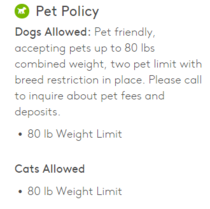 Was looking at apartments today when I noticed this ones restriction for cat size