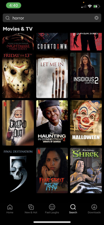 Was looking for some horror movies on Netflix