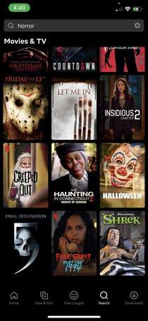 Was looking for some horror movies on Netflix