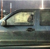 Was next to this guy and his girlfriend at a light last night She disappeared at the next light