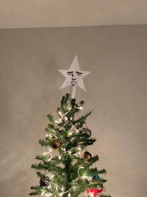 We didnt have a star so I made one