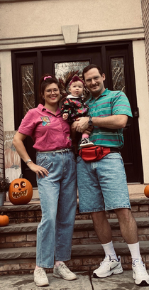We dressed as an early s family - how did we do