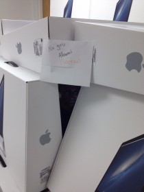 We got a bunch of new iMacs in at work Naturally we made a fort
