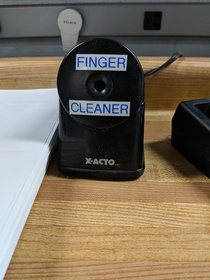 We have this finger cleaner at work